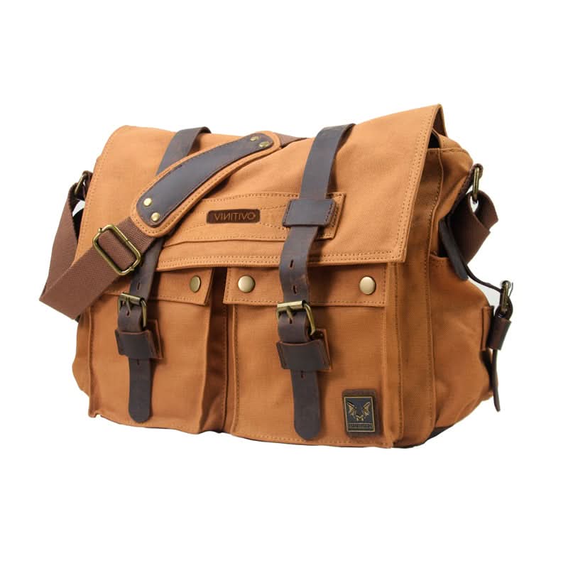 Bolso Halden de Lona y Cuero Marca Vinitivo