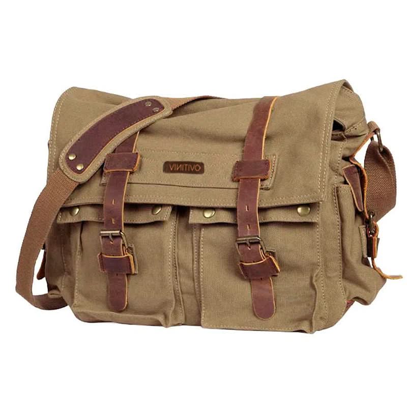 Bolso Halden de Lona y Cuero Marca Vinitivo