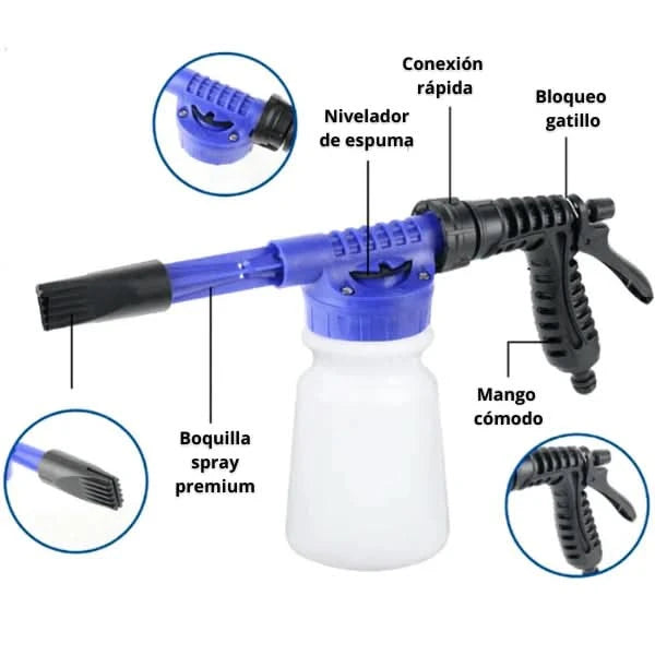 Pistola de Espuma para Lavado de Autos y Motos