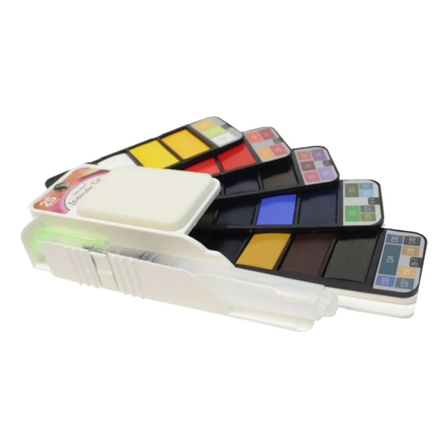 Set De Pintura De Acuarela Con Pincel De Agua y 24 Colores