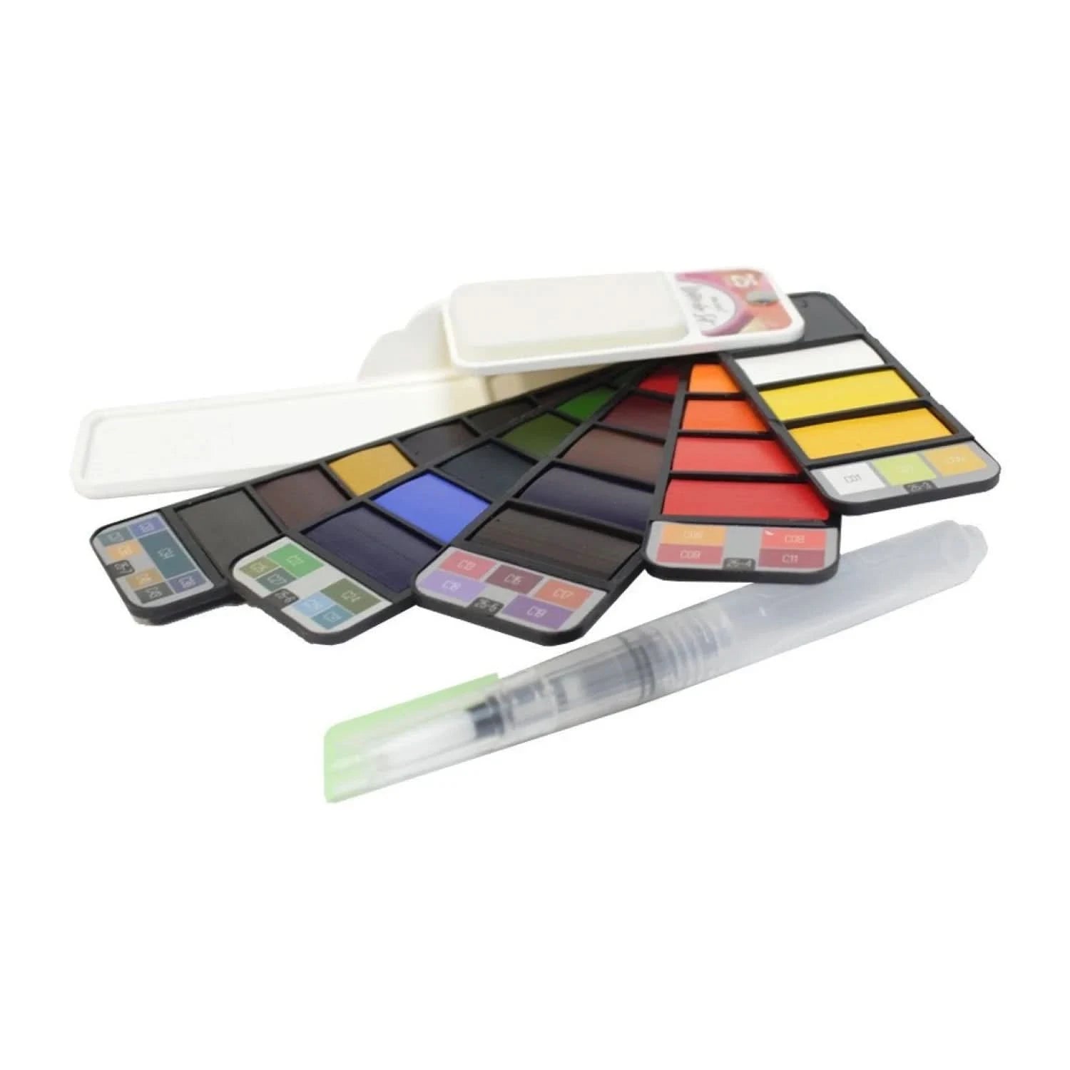 Set De Pintura De Acuarela Con Pincel De Agua y 24 Colores