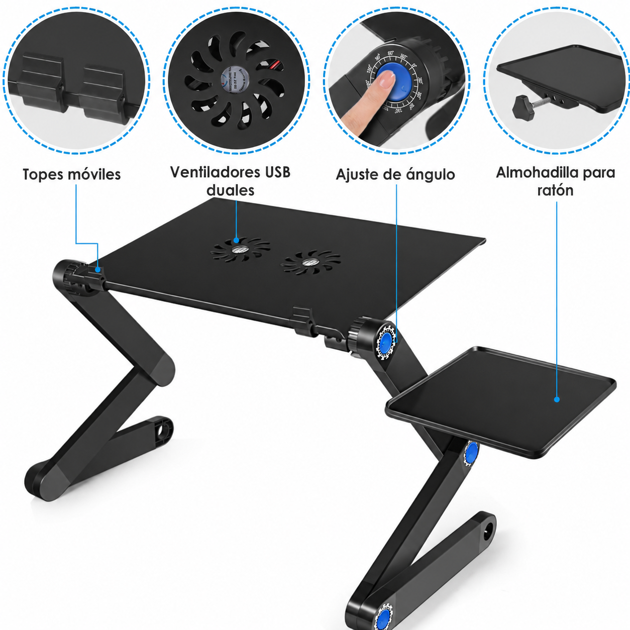Mesa Portátil para Laptop con Ventilación