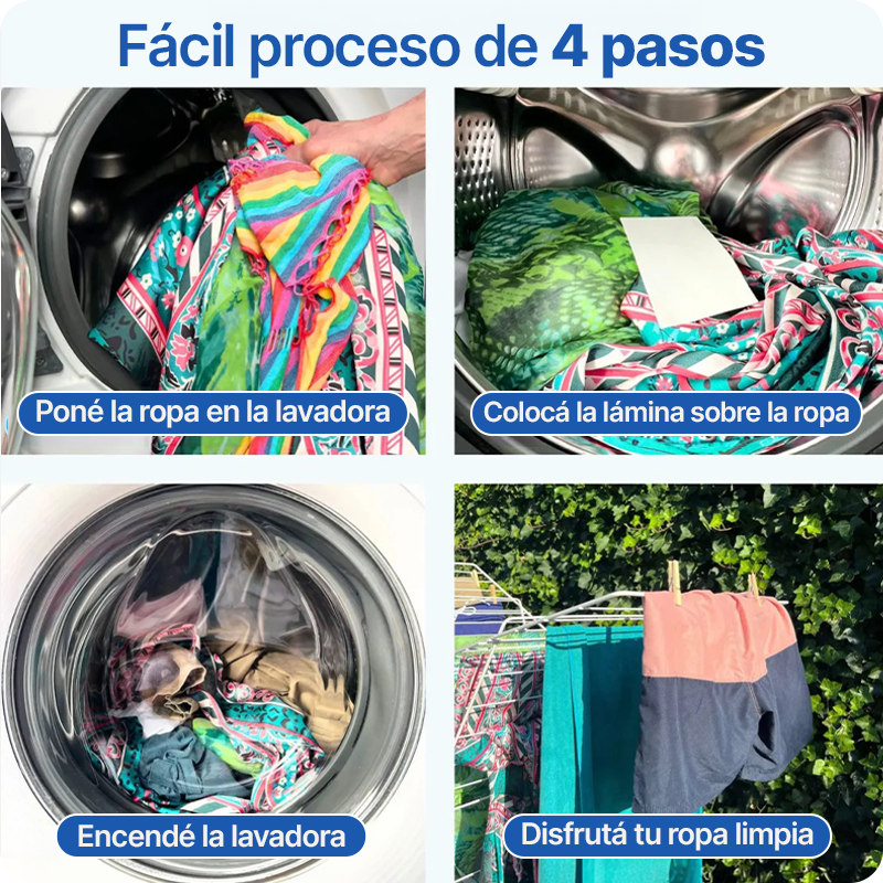 32 Hojas de Detergente Jabon ecológico para ropa LARGE