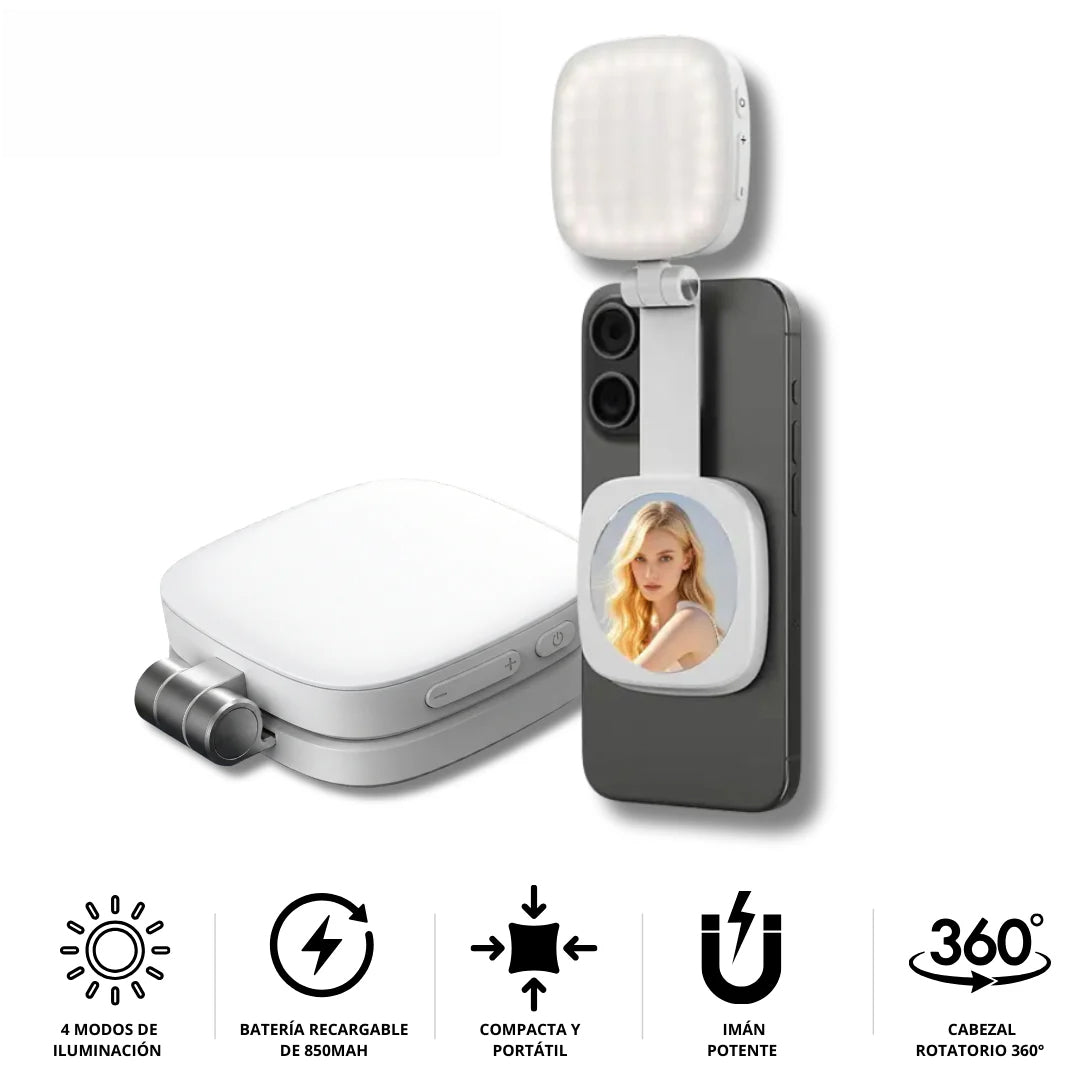 Luz magnética LED portátil para selfie – Milgenial Uruguay