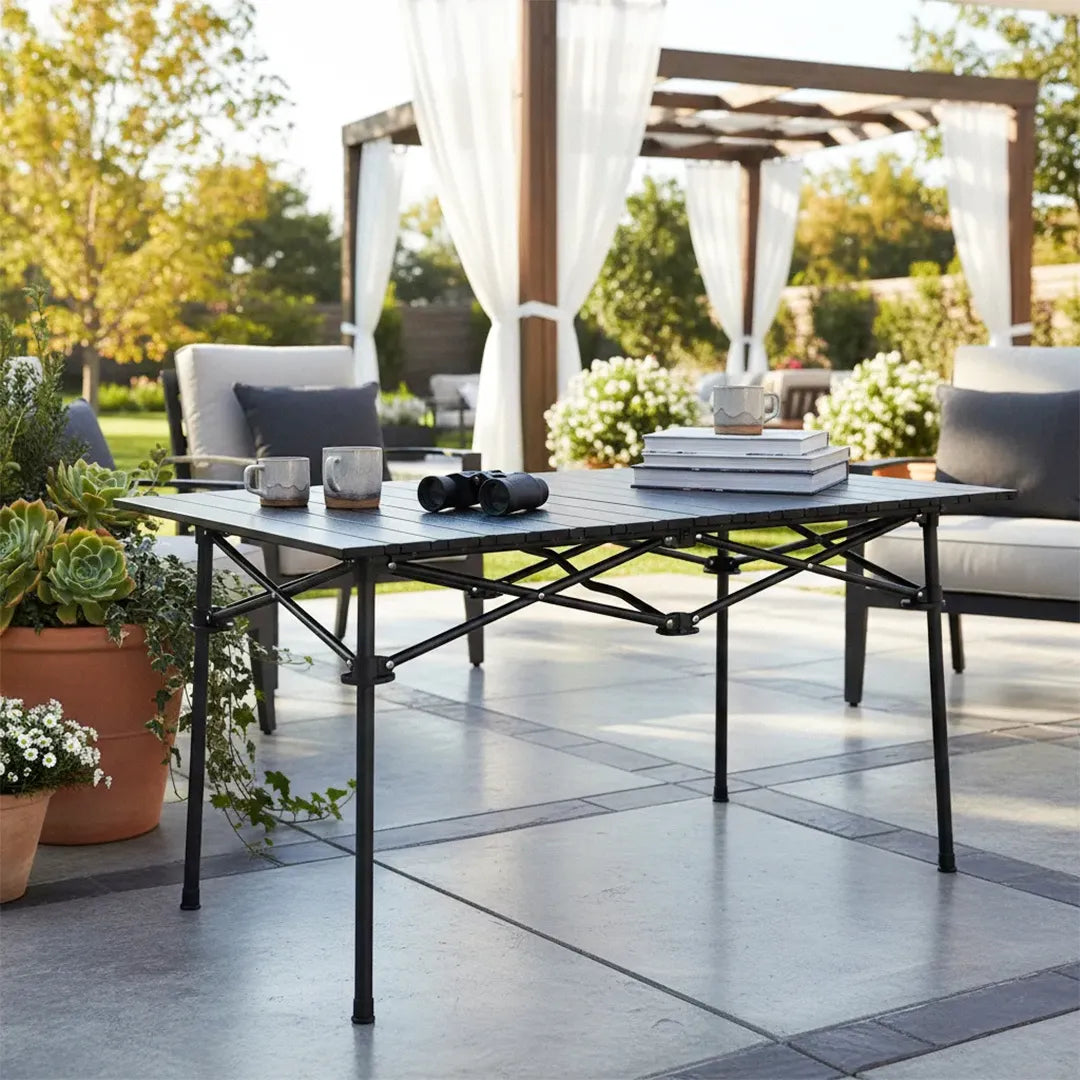 Mesa Enrollable de Aluminio Rectangular Camping