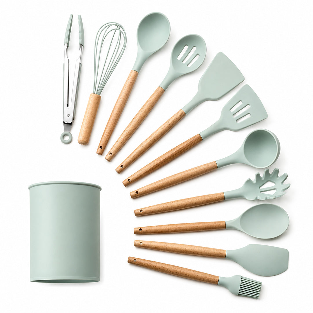 Set de Espátulas Antiadherente 12 Unidades en Silicona