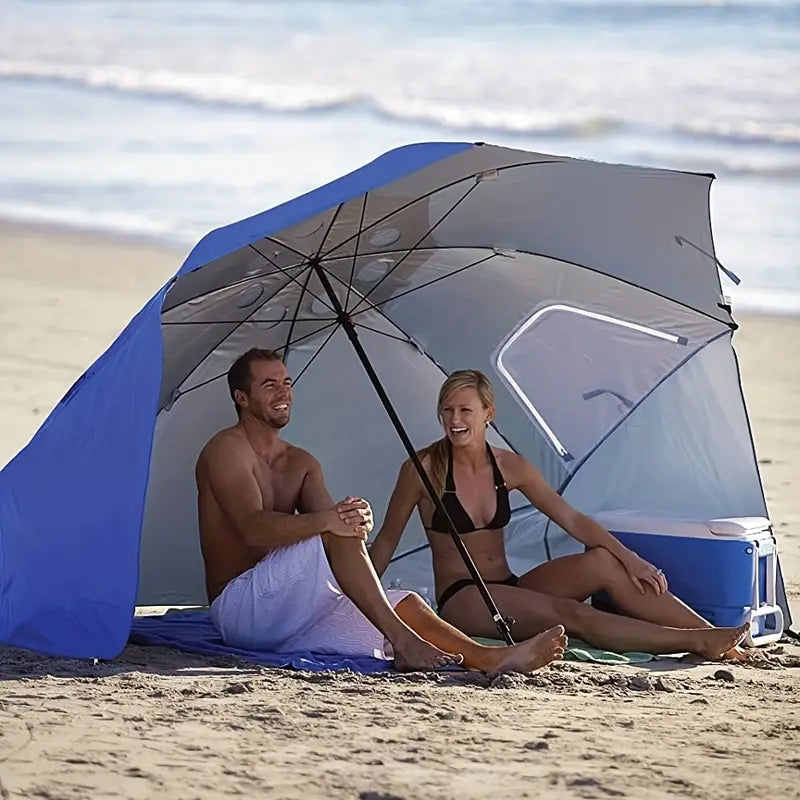 Sombrilla para Playa con Alero 2.4mt + Accesorios con Filtro