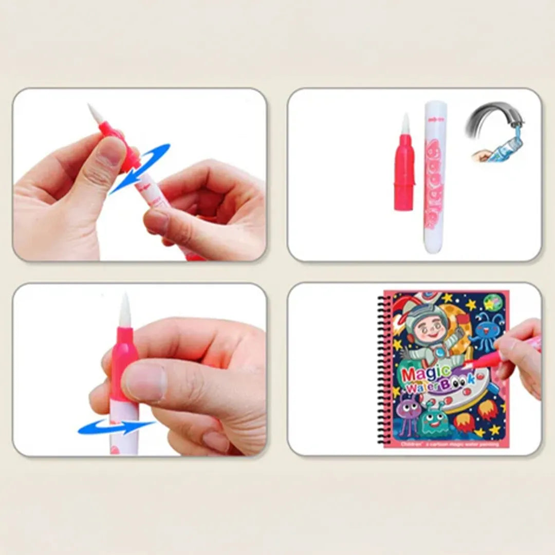Set de 2 Libros Coloreables con Agua para Niños