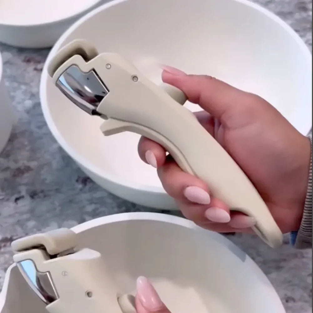 Juego de 3 Ollas y Sartenes Antiahderente Mango Extraible