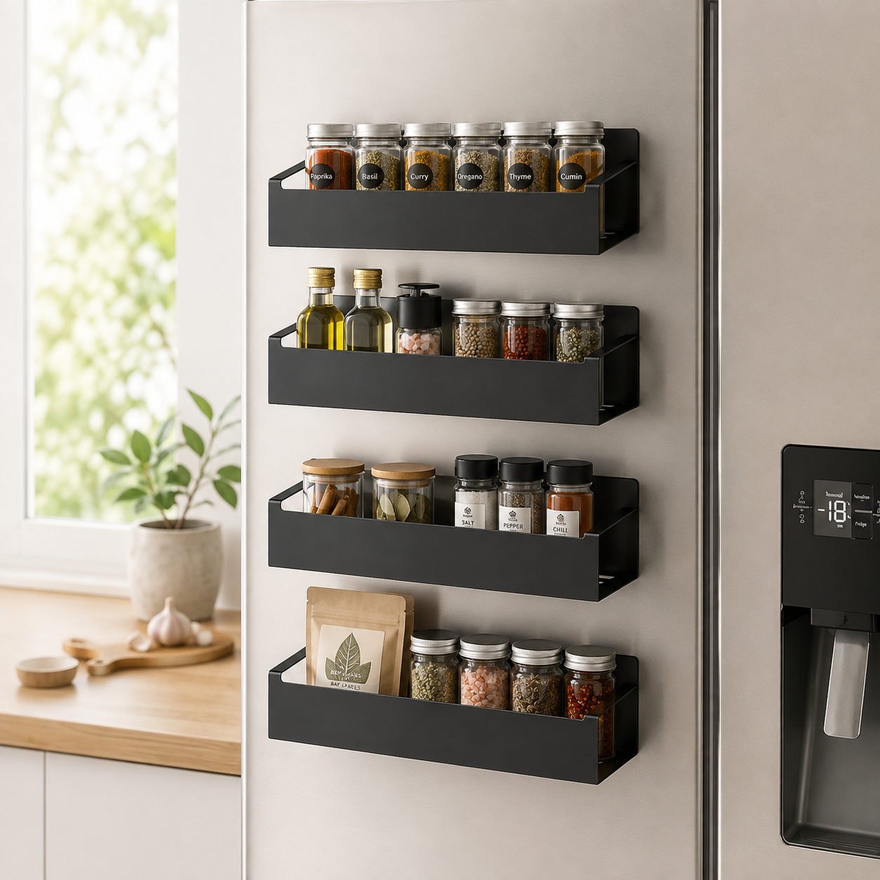 Estantes Magnéticos para Heladera Pack x4 Organizadores
