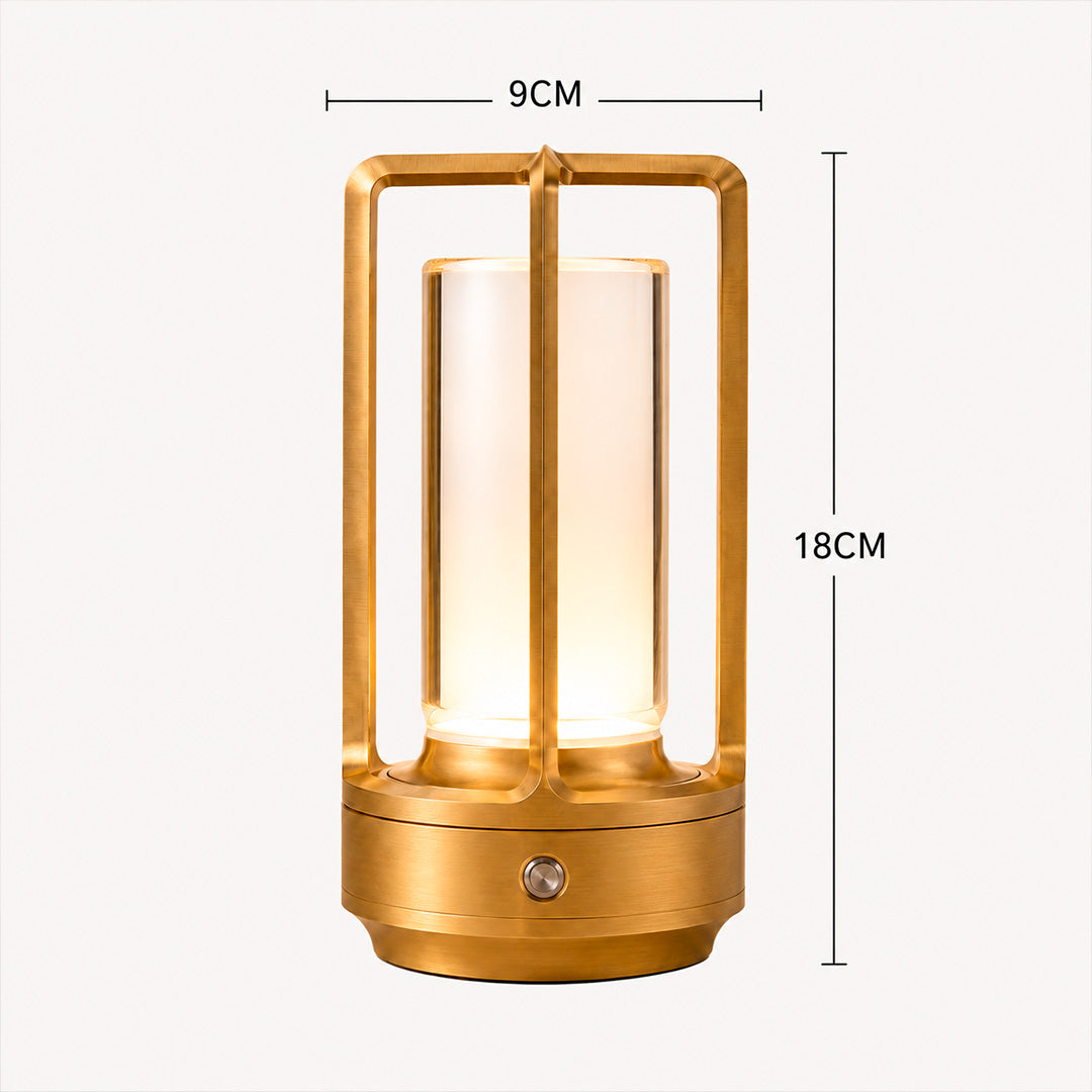 Lámpara LED Ambiental de Aluminio y Cristal Recargable
