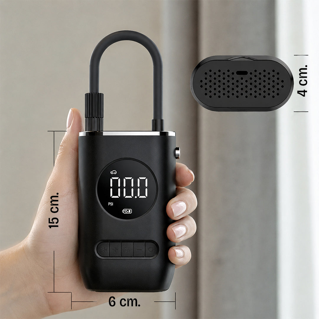 Inflador Compresor Portátil Digital Recargable USB