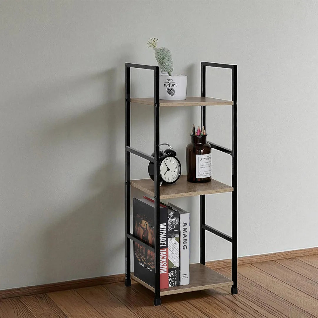 Biblioteca Estanteria de Hierro y mdf 3 Estantes