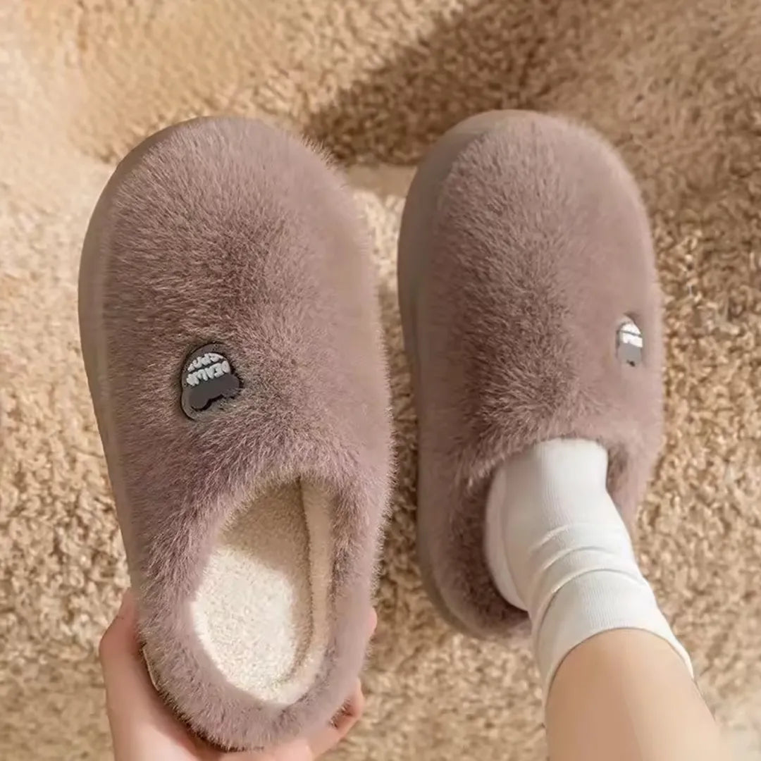 Pantufla Super Suave Momy Con Suela de Espuma Beige
