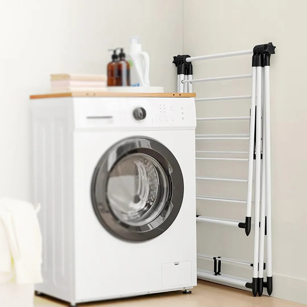 Tendedero de secado de ropa plegable de 2 niveles