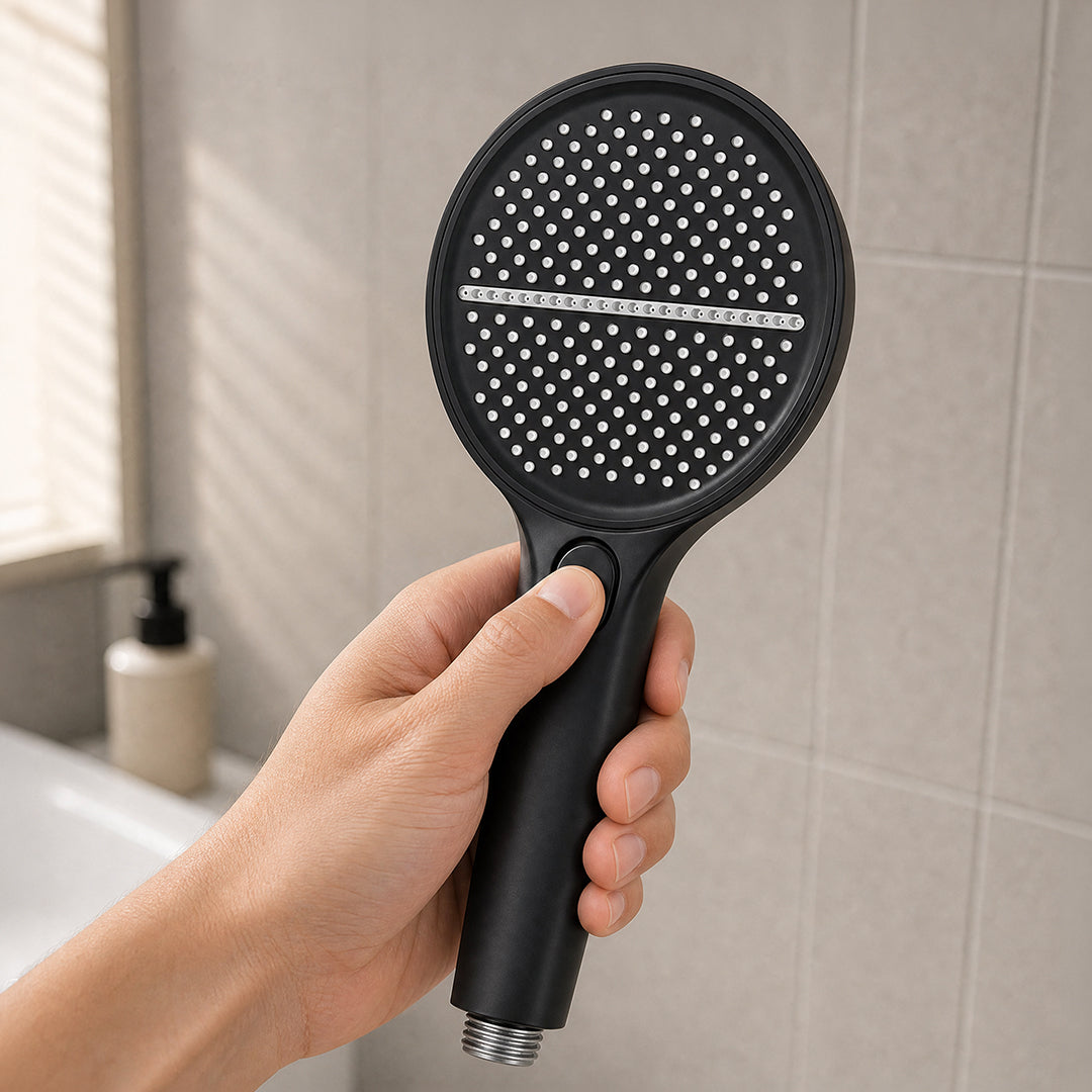 Cabezal de Ducha Eco Flow con 4 Modos Negro