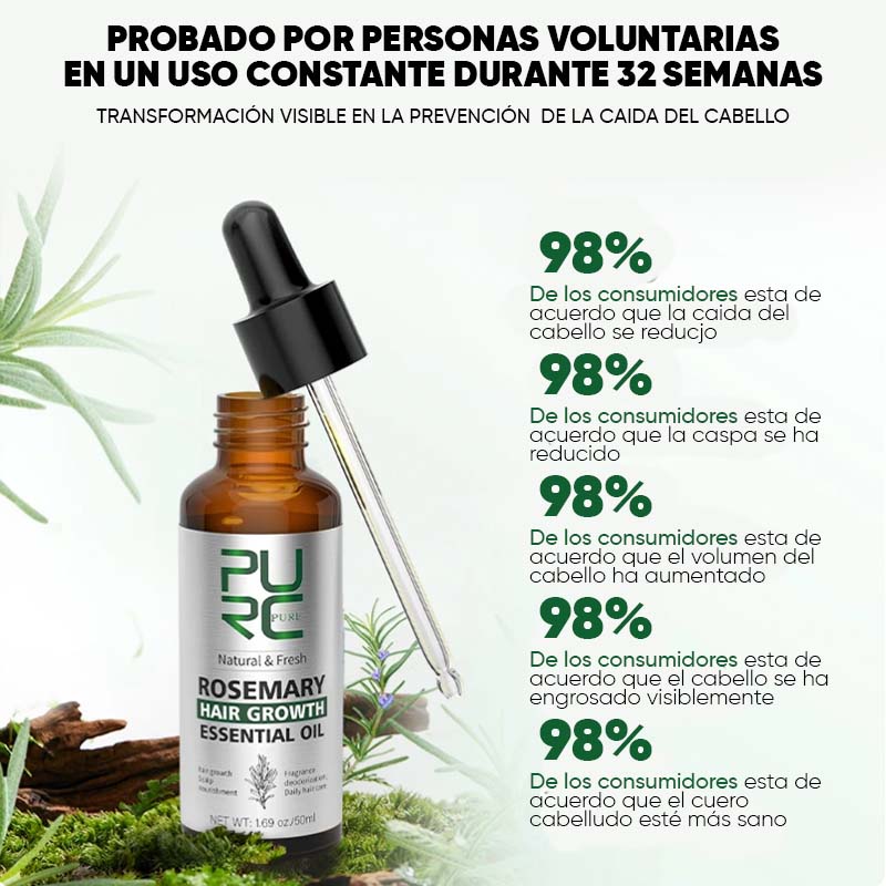 Aceite para el Crecimiento del Cabello con Romero