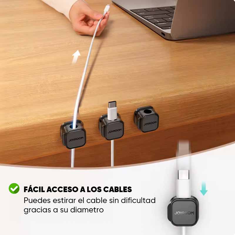 Set de 6 Organizadores Magneticos Para Cables