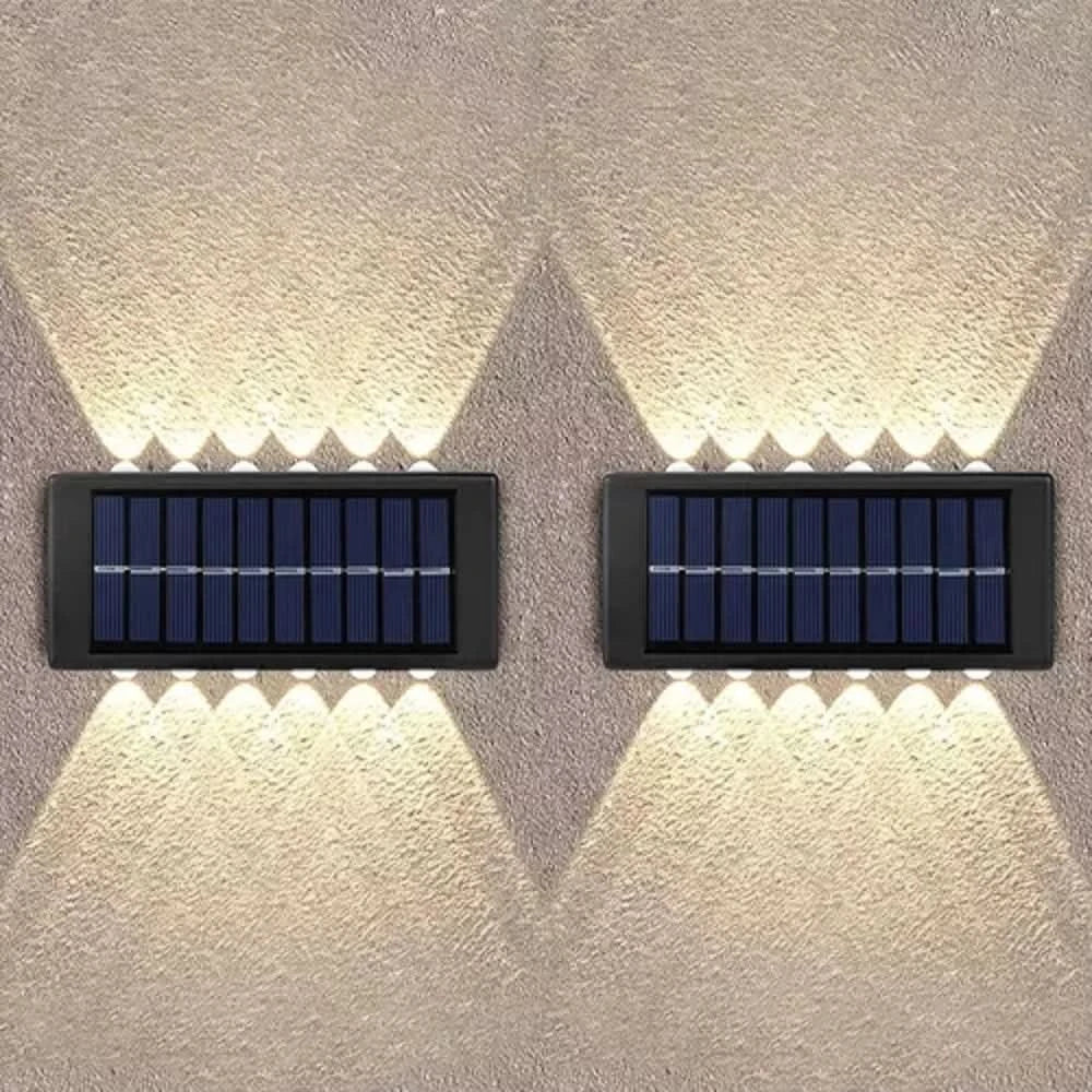Pack de 2 Luces Solares Calidas con 12 Leds para exterior