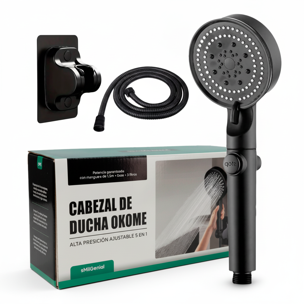 Cabezal de Ducha Okome 5 en 1 Marca MilGeanil