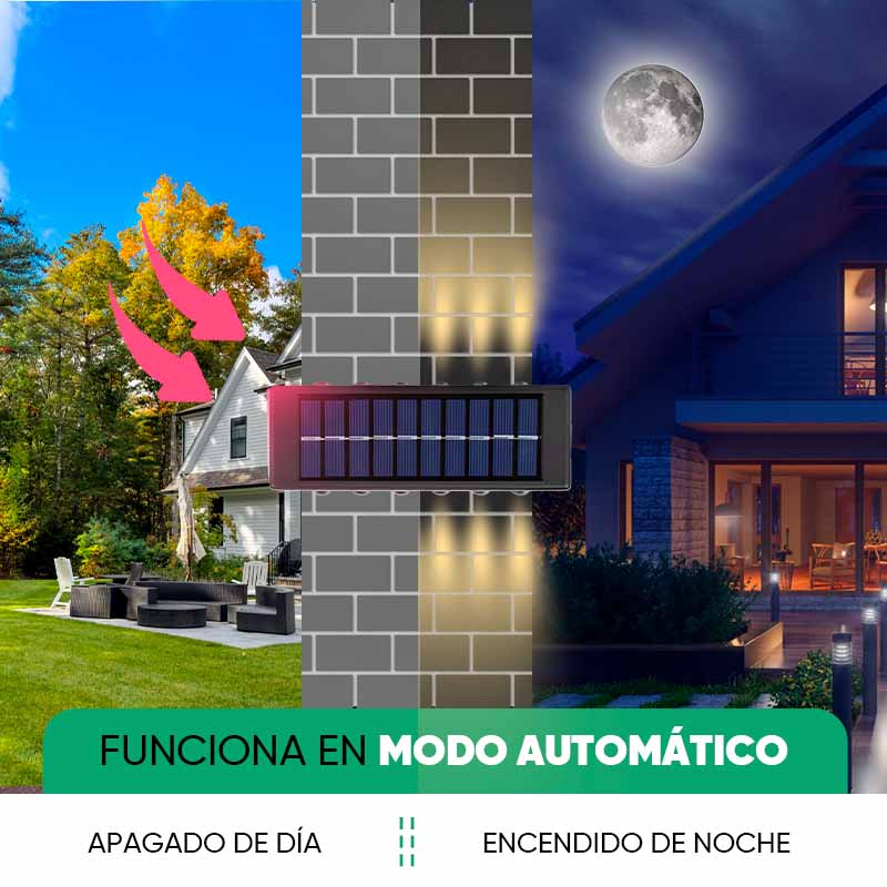 Pack de 2 Luces Solares Calidas con 12 Leds para exterior