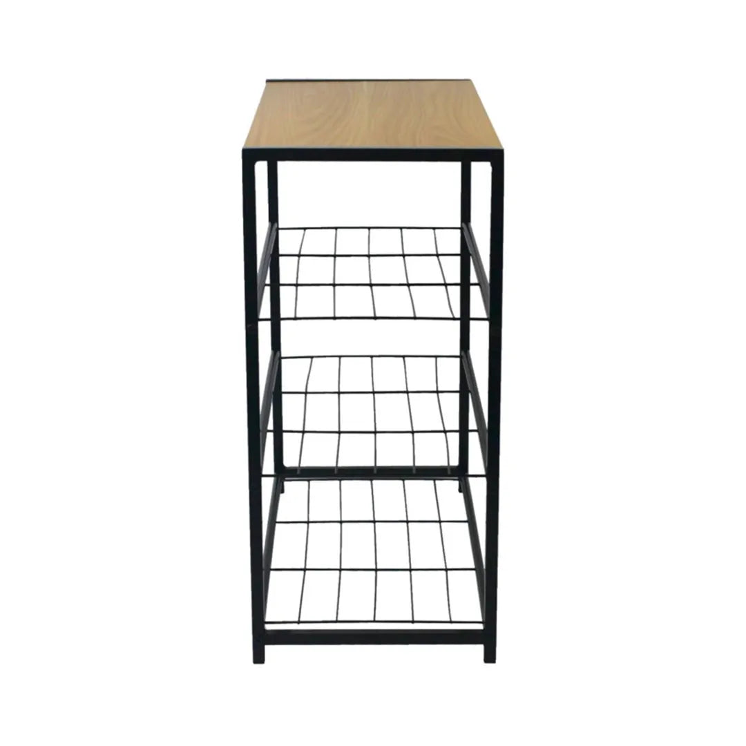 Mueble Zapatera de Hierro Y MDF 4 estantes