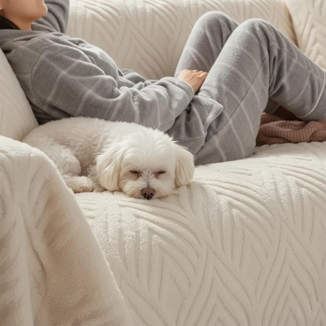 Funda Cubre Sofá Acolchonada  Diseño Leaves