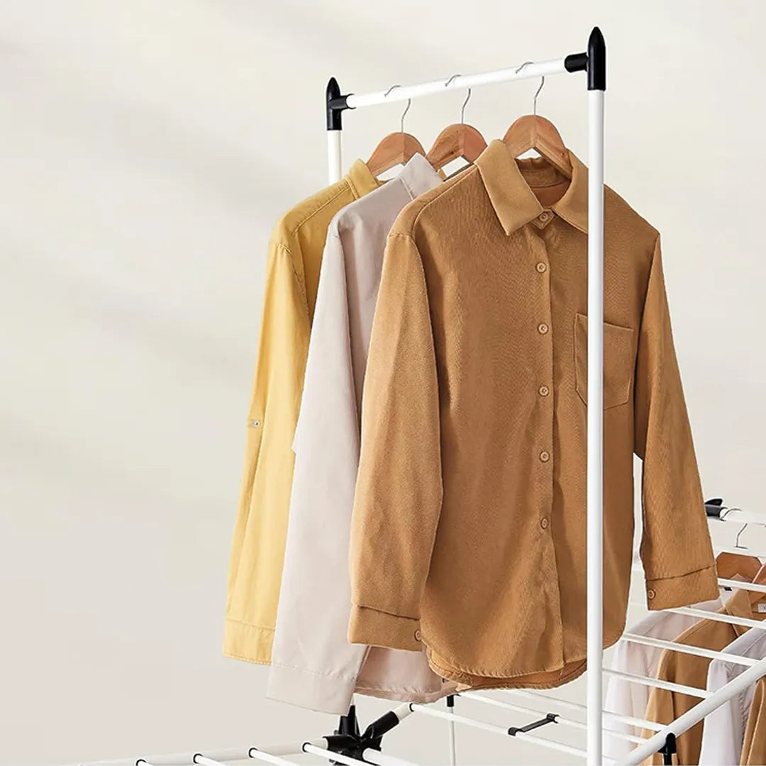 Tendedero de secado de ropa plegable de 2 niveles
