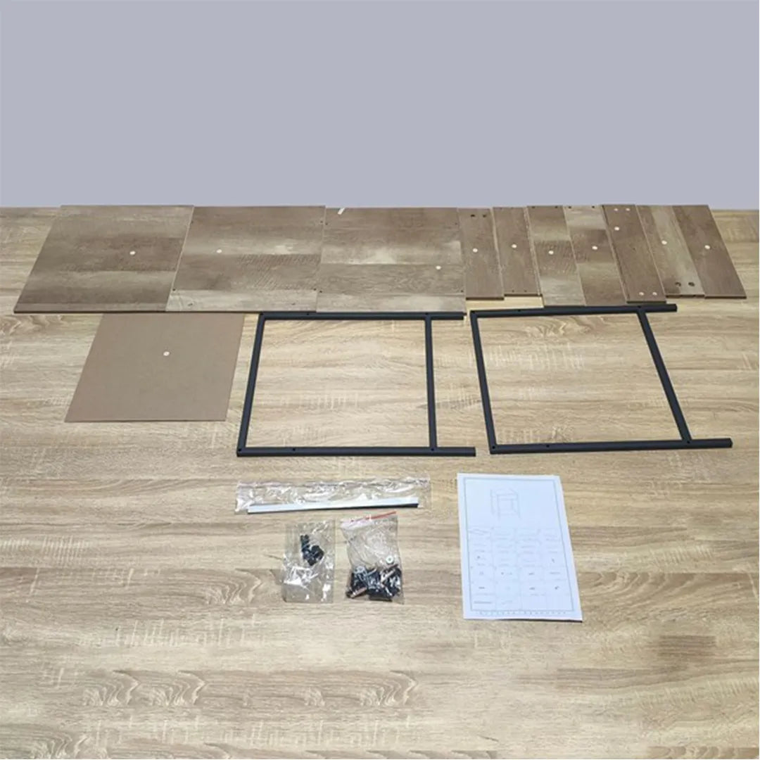 Mesa de Luz de Hierro y mdf Desarmable con 1 Cajon