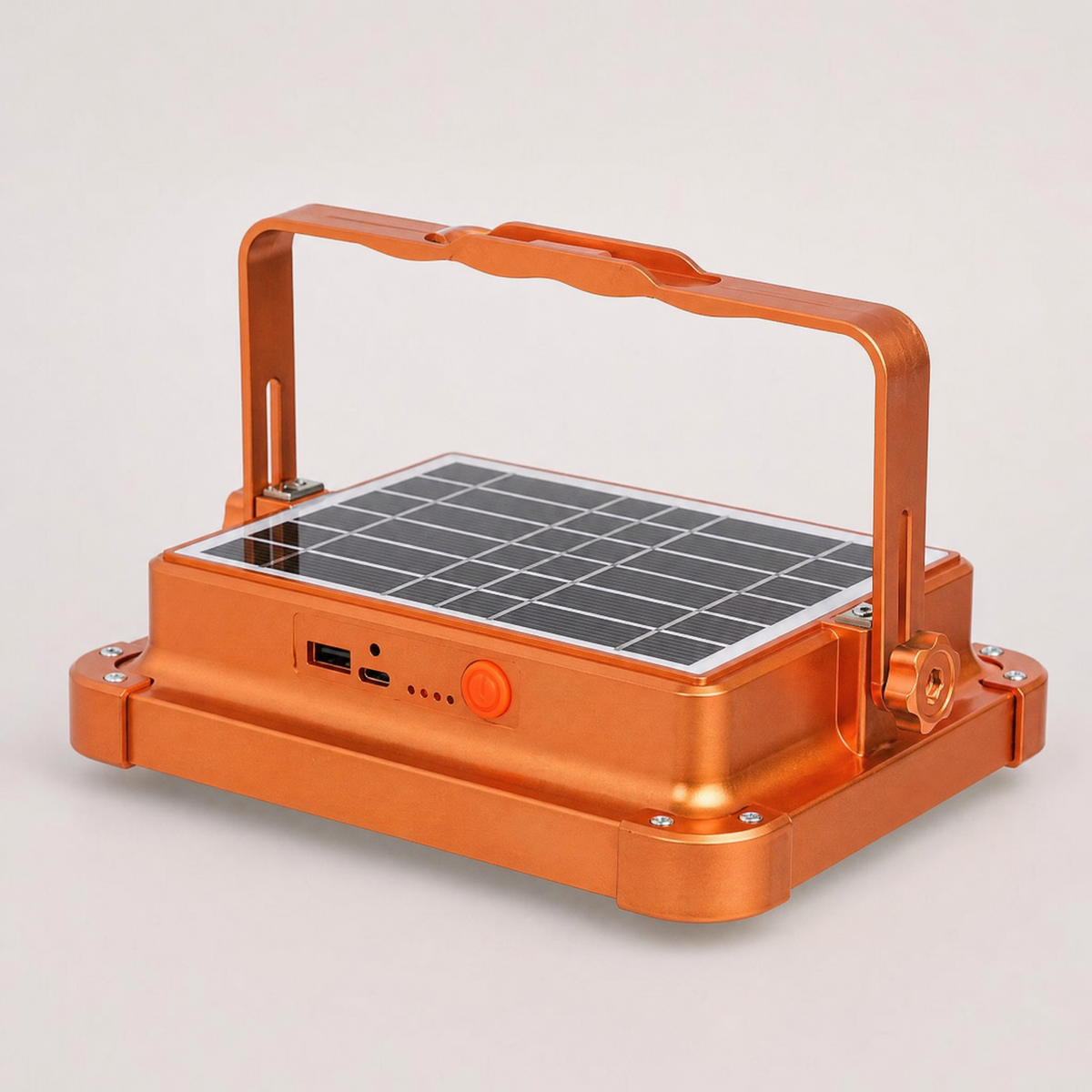 Linterna Foco Panel Solar de 1250 mah Recargable IP66