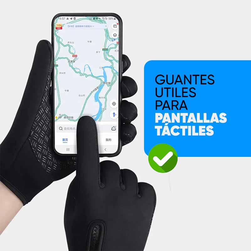 Guantes Termicos con Dedo Tactil y Silicona Antideslizante