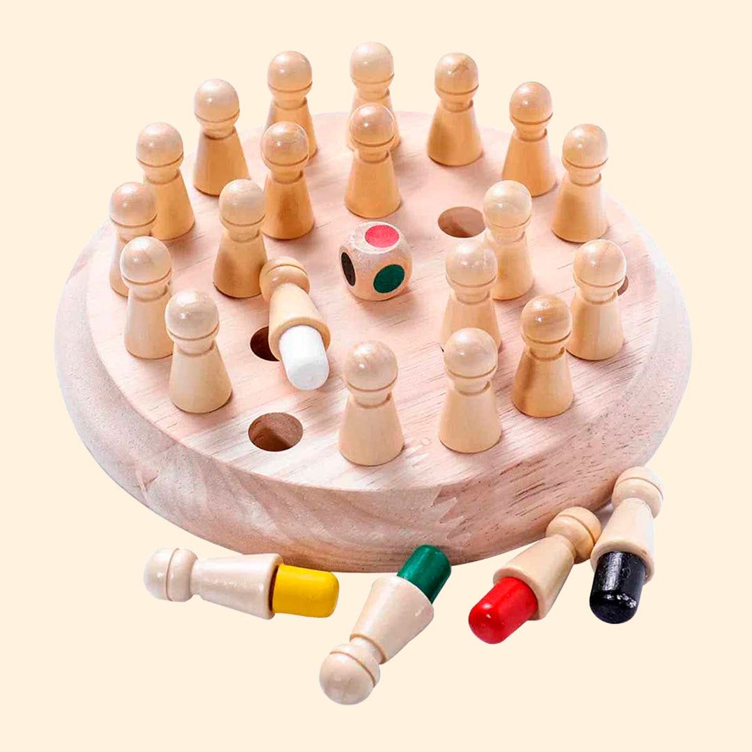 Juego Didáctico en Madera Ajedrez para la Memoria
