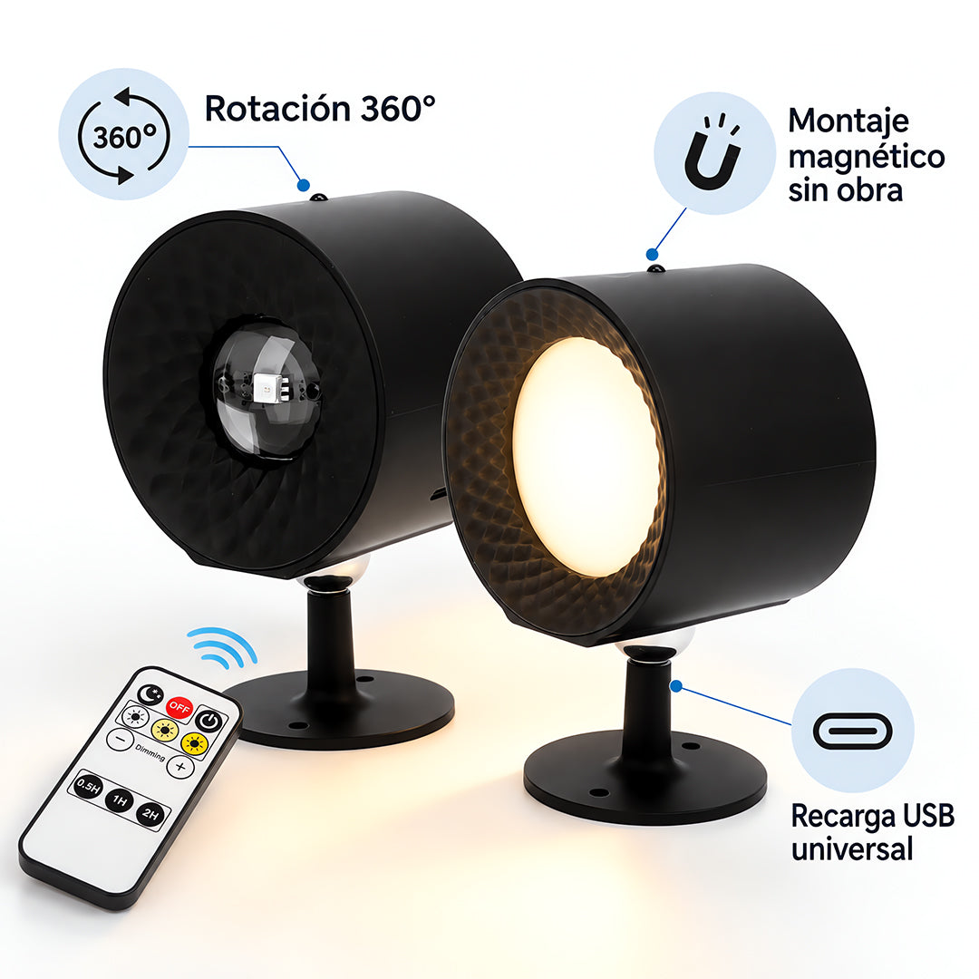 Lampara Circular Magnética Doble 360 Grados