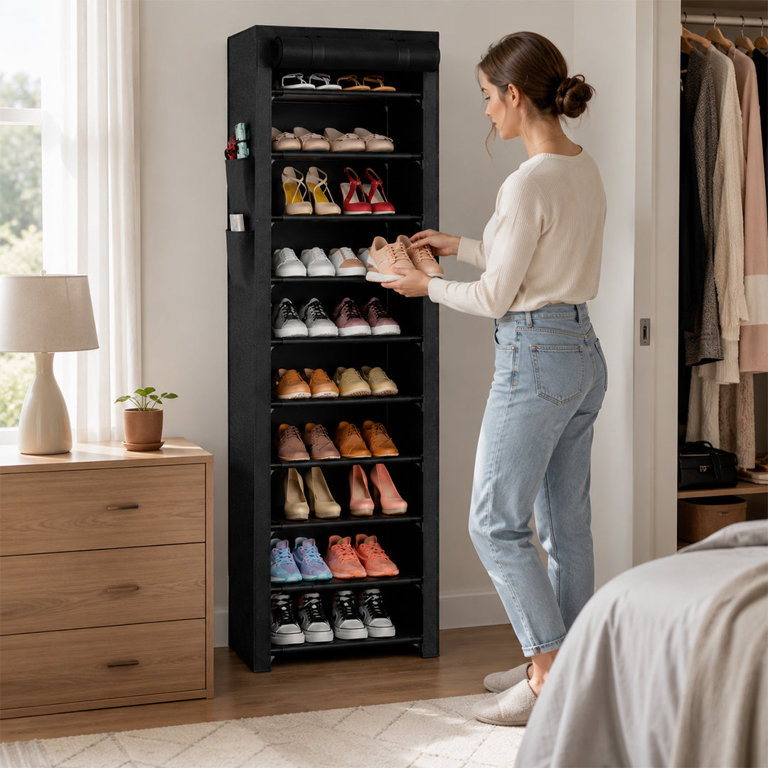 Zapatera Organizador Vertical con 10 Niveles 20 a 22 Pares