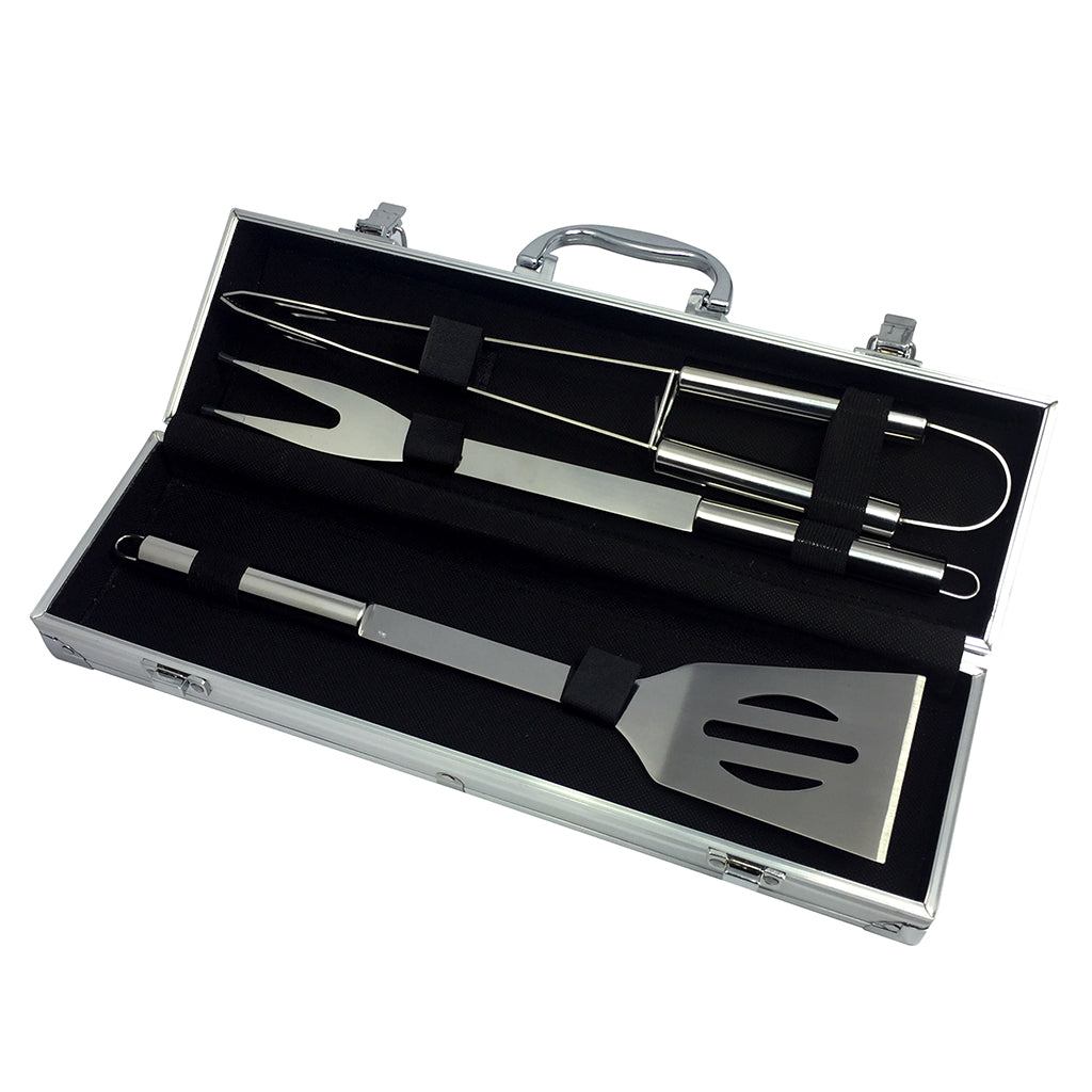 Set 3 Cubiertos para Asado Acero Inoxidable en Caja