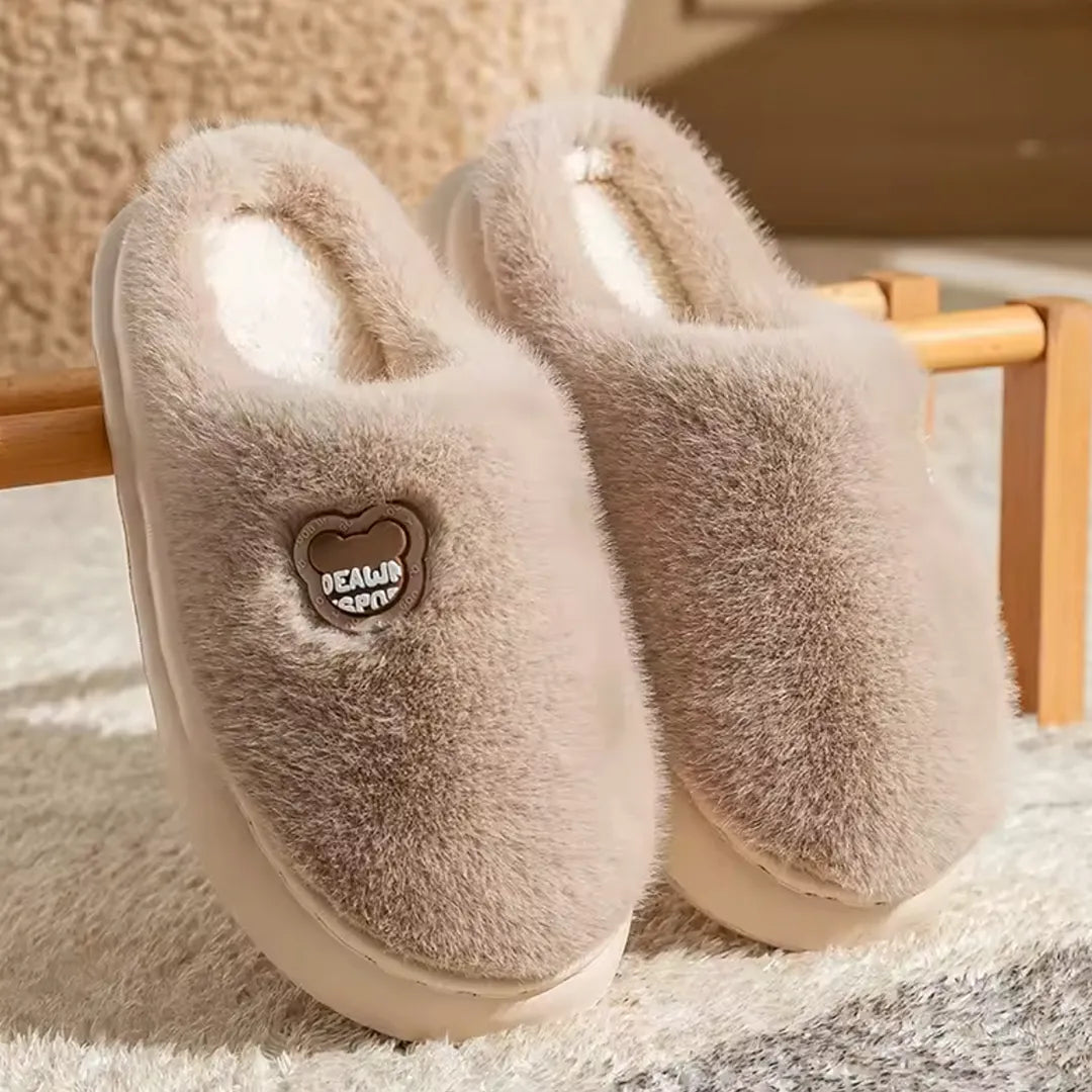 Pantufla Super Suave Momy Con Suela de Espuma Beige