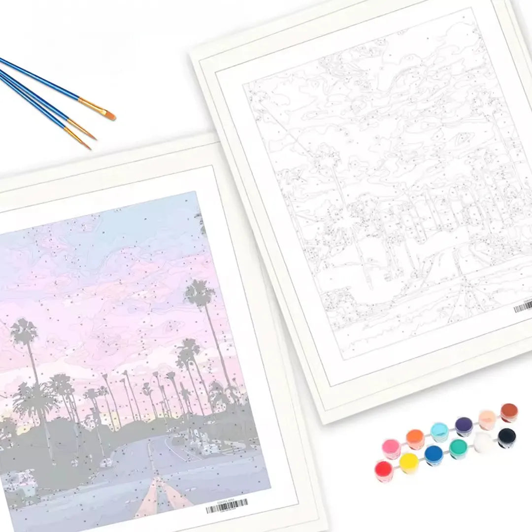 Kit de Bricolaje para Colorear Pinturas y Lienzos