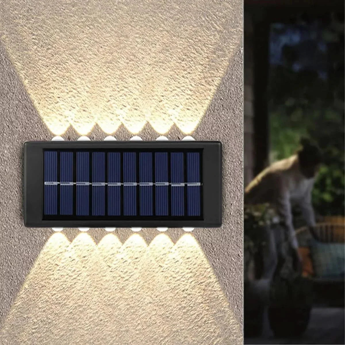 Pack de 2 Luces Solares Calidas con 12 Leds para exterior