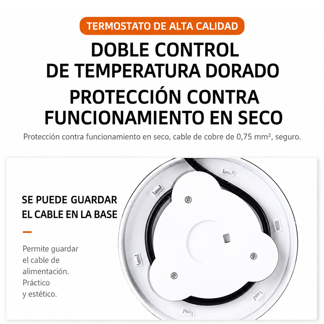 Calentador Eléctrico de Vidrio de 2L