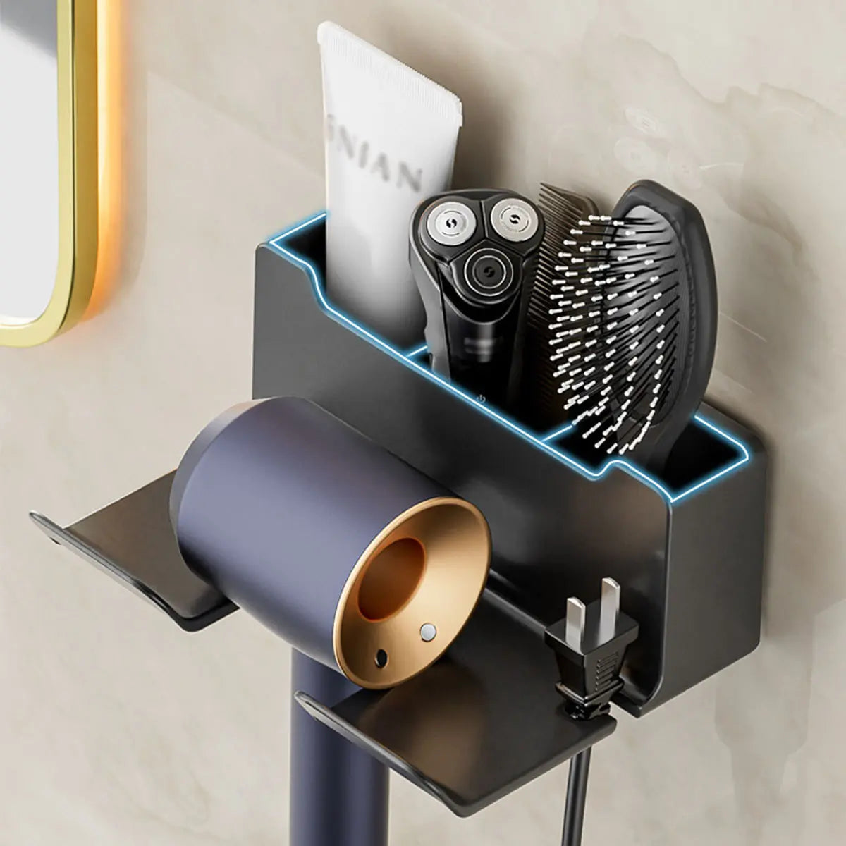 Soporte para Secador de Pelo y Accesorios detalle – Milgenial Uruguay