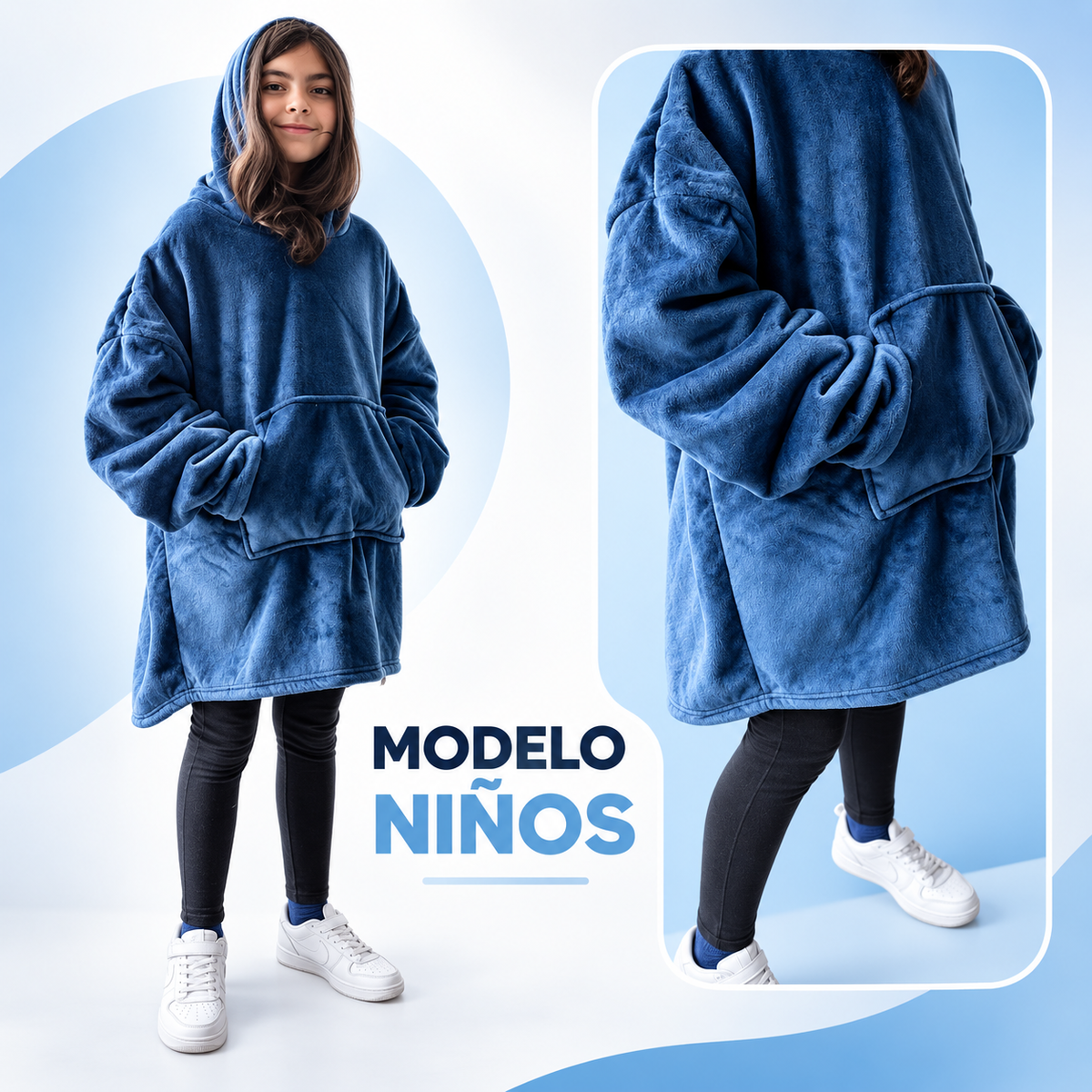 Hoodie Niños Polar con Capucha Marca Wilma