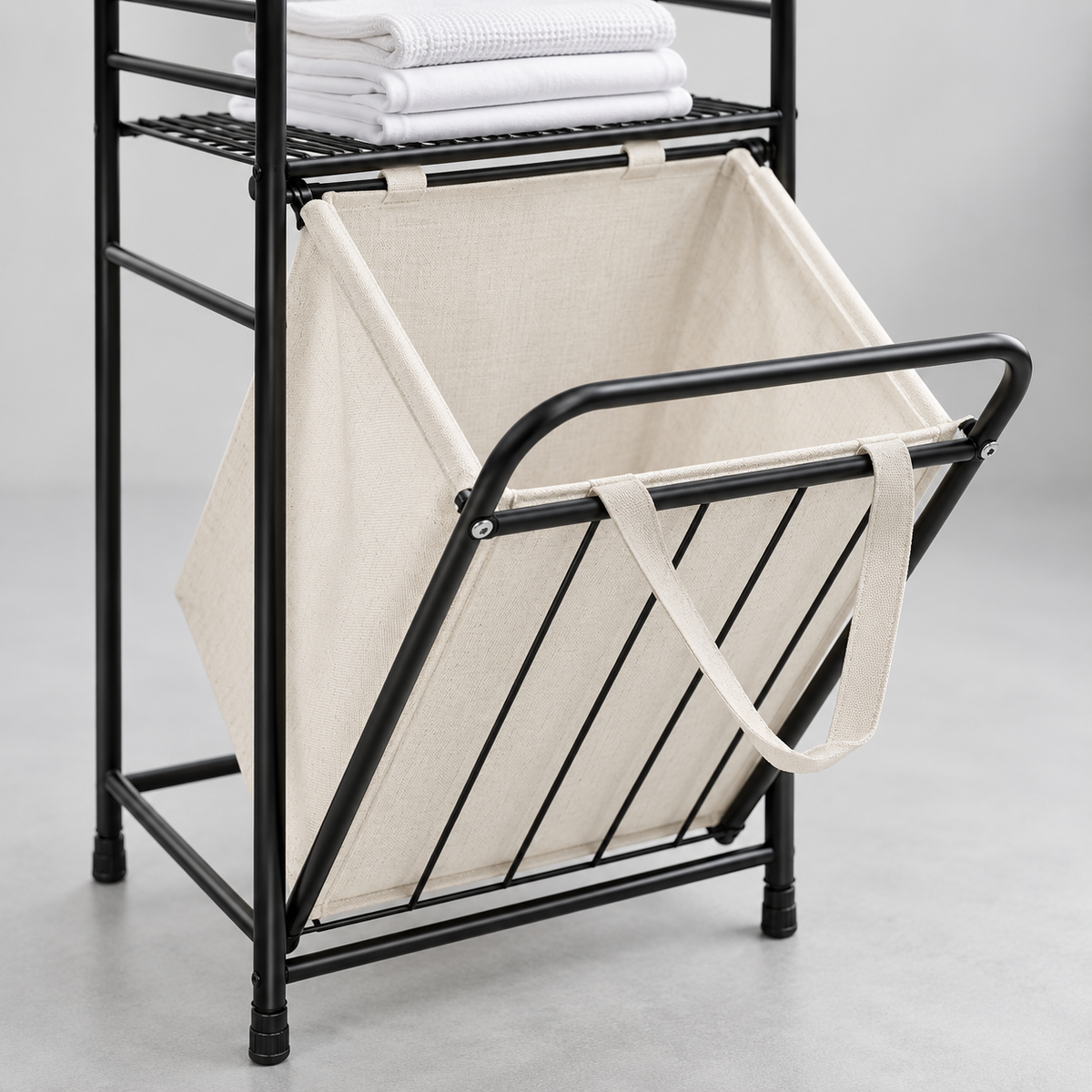 Estante Organizador 3 Niveles con Canasto para Ropa