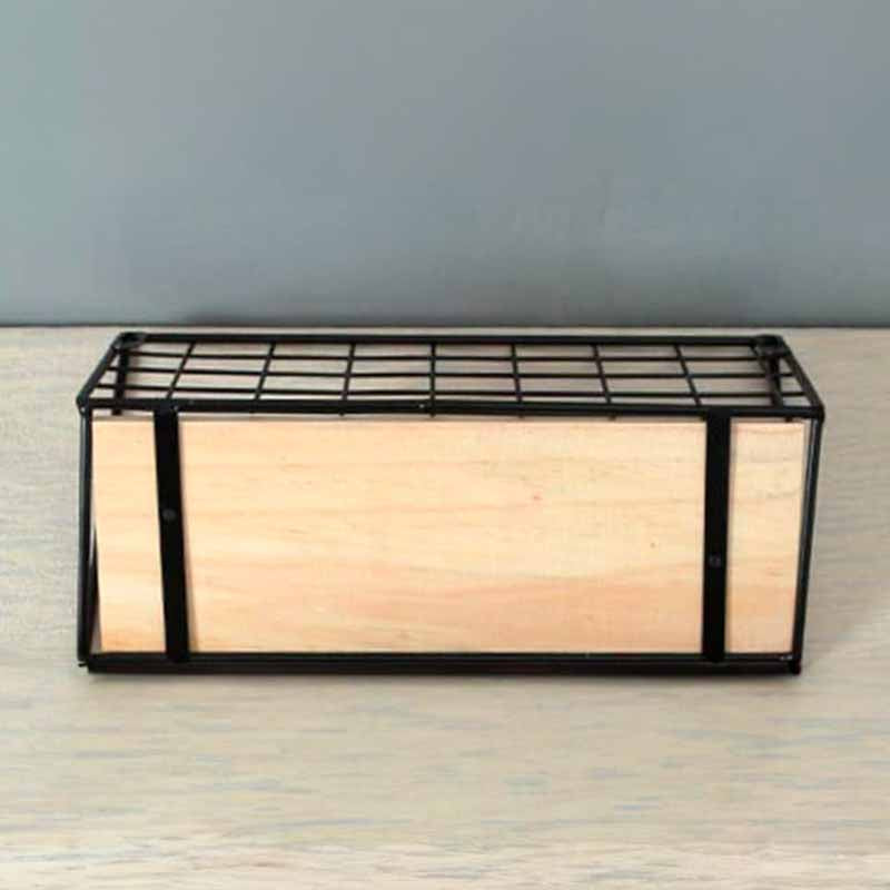 Estante Decorativo con Adhesivos Madera y Metal