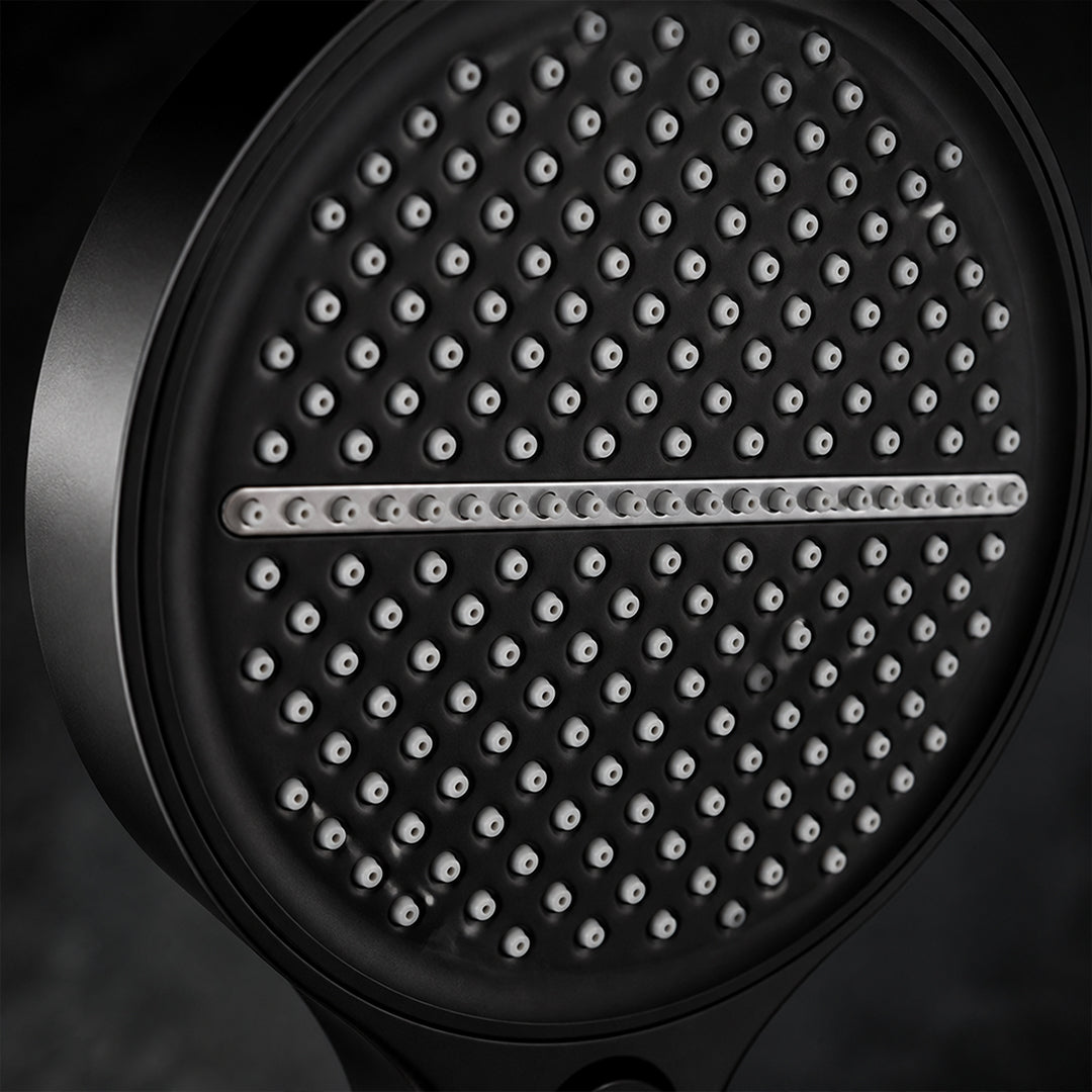 Cabezal de Ducha Eco Flow con 4 Modos Negro