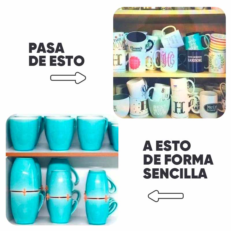 Pack de 4 Organizadores Apilables para Tazas