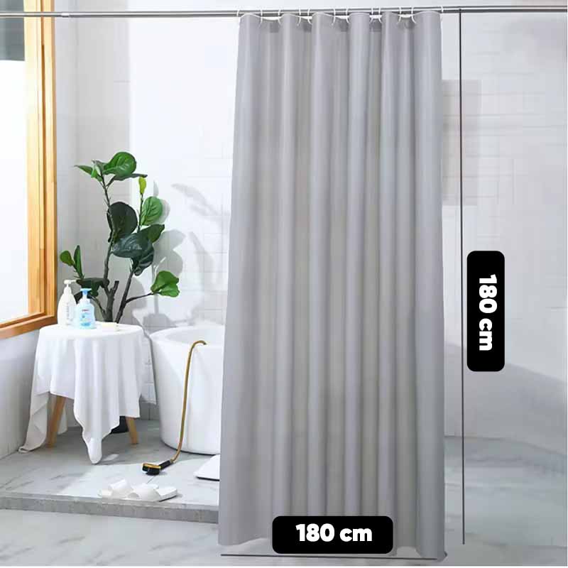 Cortina Gris en PEVA para Ducha