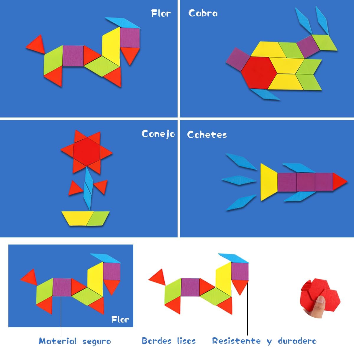 Juego Tangram de Patrones 155 Piezas