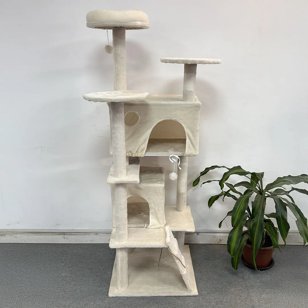 Torre de Actividades para Gatos con Postes Rascadores