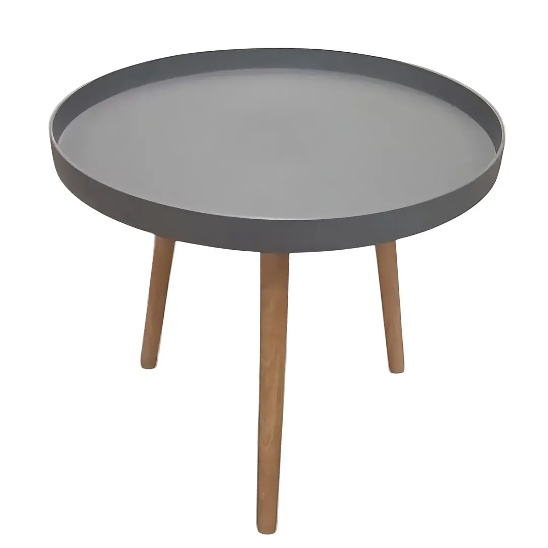 Mesa Bolpur Redonda Ratona de Madera y Plastico 40X44