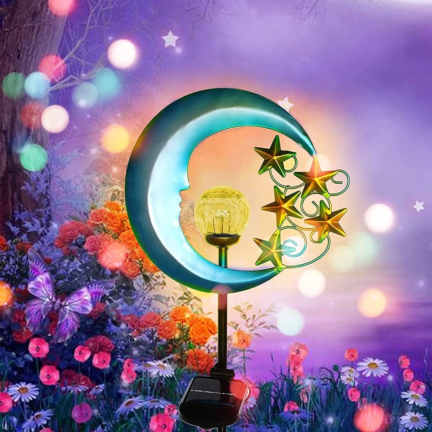 Luz Solar Moon Glass para Jardin